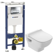 Комплект подвесной унитаз Jacob Delafon Struktura EDF102-00 + E70025-00 + система инсталляции Geberit 458.125.21.1