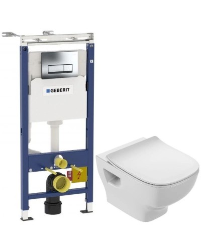 Комплект подвесной унитаз Jacob Delafon Struktura EDF102-00 + E70025-00 + система инсталляции Geberit 458.125.21.1