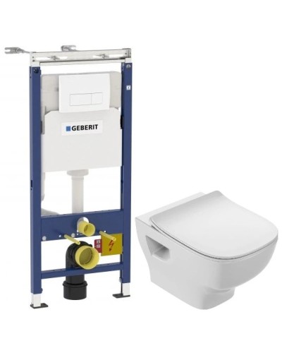 Комплект подвесной унитаз Jacob Delafon Struktura EDF102-00 + E70025-00 + система инсталляции Geberit 458.125.11.1