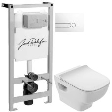 Комплект подвесной унитаз Jacob Delafon Struktura EDF102-00 + E70025-00 + система инсталляции Jacob Delafon E5504-NF + E4326-00
