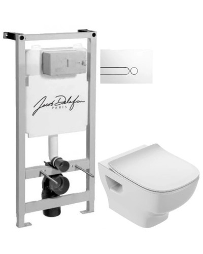 Комплект подвесной унитаз Jacob Delafon Struktura EDF102-00 + E70025-00 + система инсталляции Jacob Delafon E5504-NF + E4326-00