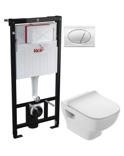 Комплект подвесной унитаз Jacob Delafon Struktura EDF102-00 + E70025-00 + система инсталляции AlcaPlast AM101/11203:1RUSSETM71