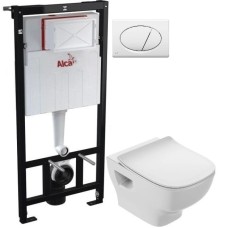 Комплект подвесной унитаз Jacob Delafon Struktura EDF102-00 + E70025-00 + система инсталляции AlcaPlast AM101/11203:1RUSSETM70