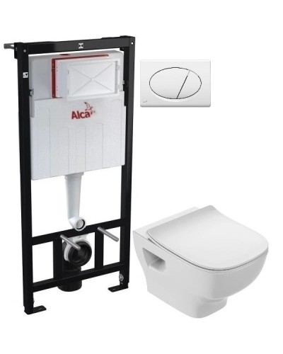 Комплект подвесной унитаз Jacob Delafon Struktura EDF102-00 + E70025-00 + система инсталляции AlcaPlast AM101/11203:1RUSSETM70