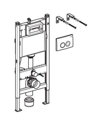 Комплект подвесной унитаз Jacob Delafon Viragio E4773-00 + система инсталляции Geberit 458.124.21.1