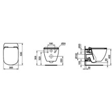 Комплект подвесной унитаз Ideal Standard Tesi T007901 + T352701 + система инсталляции TECE 9300302 + 9240401