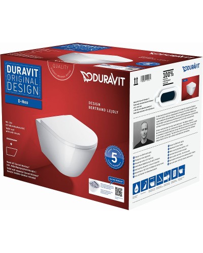 Комплект унитаза Duravit D-Neo с инсталляцией Set_D-Neo_хром с сиденьем Микролифт и клавишей смыва Хром