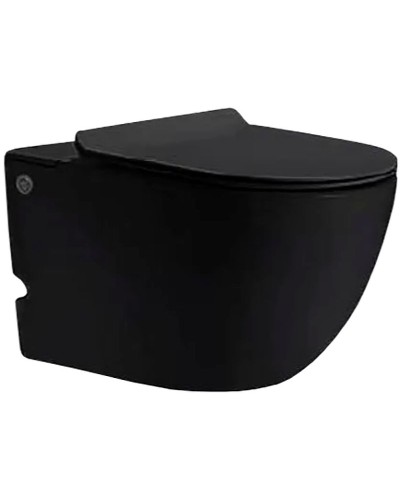Комплект унитаза с инсталляцией SantiLine SL-5031MB подвесной Черный матовый с сиденьем Микролифт