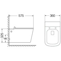 Комплект унитаза с инсталляцией SantiLine SL-5032 подвесной с сиденьем Микролифт