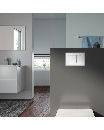 Комплект унитаза CeramaLux 2197 с инсталляцией Tece Base 9400413 с сиденьем Микролифт и Белой клавишей смыва