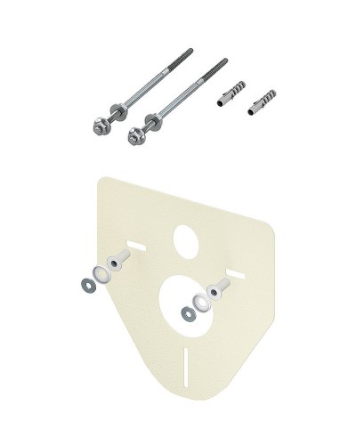 Комплект унитаза CeramaLux 2197 с инсталляцией Tece Base 9400413 с сиденьем Микролифт и Белой клавишей смыва