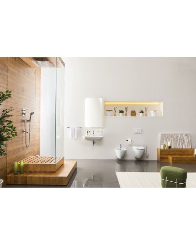 Комплект унитаза Creavit Free FE320-11CB00E-0000+KC0103.03.0000E с сиденьем Микролифт и инсталляцией Alcaplast Sadroмodul AM101/1120-0001+M71 с клавишей смыва Хром