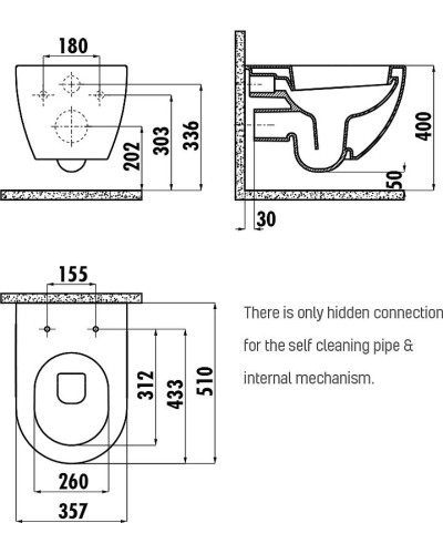 Комплект унитаза Creavit Free FE320-11CB00E-0000+KC0103.03.0000E с сиденьем Микролифт и инсталляцией Alcaplast Sadroмodul AM101/1120-0001+M671 с клавишей смыва Хром