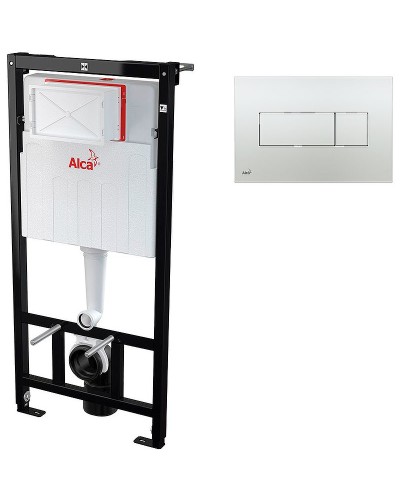 Комплект унитаза Creavit Free FE320-11CB00E-0000+KC0103.03.0000E с сиденьем Микролифт и инсталляцией Alcaplast Sadroмodul AM101/1120-0001+M371 с клавишей смыва Хром