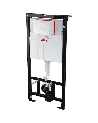 Комплект унитаза Creavit Perla TP320-11CB00E-0000+KC0703.01.0000E с сиденьем Микролифт и инсталляцией Alcaplast Sadroмodul AM101/1120-0001+M578 с Черной матовой клавишей смыва