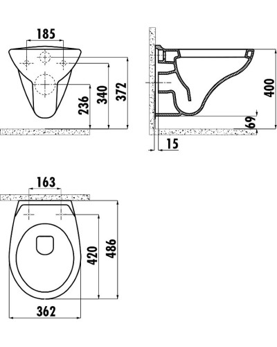 Комплект унитаза Creavit Perla TP320-11CB00E-0000+KC0703.01.0000E с сиденьем Микролифт и инсталляцией Alcaplast Sadroмodul AM101/1120-0001+M578 с Черной матовой клавишей смыва