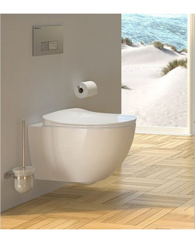 Комплект унитаза Creavit Free FE322-11CB00E-0000+KC0103.03.0000E с сиденьем Микролифт и инсталляцией Alcaplast Sadroмodul AM101/1120-0001+M670 с Белой клавишей смыва