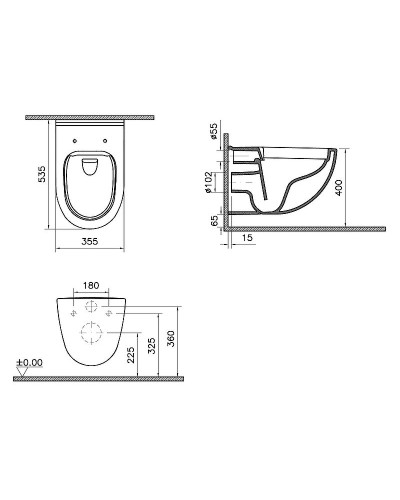 Комплект унитаза с инсталляцией Vitra S 40 9860B003-7200 с сиденьем Микролифт и клавишей смыва Хром глянцевый