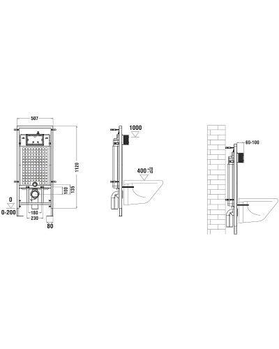 Комплект унитаза Koller Pool Orion OR-0515-RW с сиденьем Микролифт и инсталляцией WeltWasser WW Marberg 507 10000005949+10000005952 с клавишей смыва Хром глянцевый
