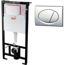 Комплект унитаза SantiLine SL-5005 с инсталляцией Alcaplast Sadromodul AM101/1120-3:1 RU M71-0001 с сиденьем Микролифт и клавишей смыва Хром