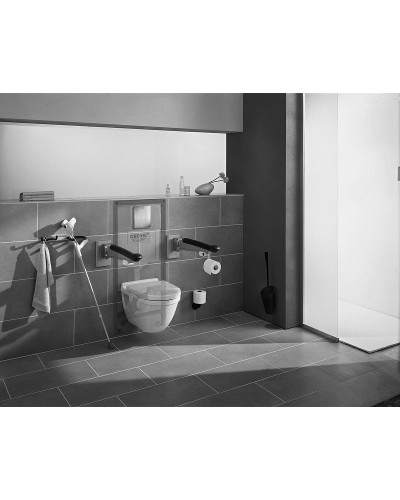 Комплект унитаза SantiLine SL-5005 с инсталляцией Grohe Rapid SL 38775001 с сиденьем Микролифт и клавишей смыва Хром