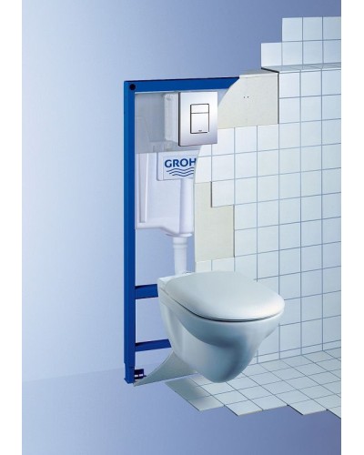 Комплект унитаза SantiLine SL-5005 с инсталляцией Grohe Rapid SL 38775001 с сиденьем Микролифт и клавишей смыва Хром