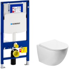 Комплект унитаза SantiLine SL-5005 с инсталляцией Geberit Duofix Sigma UP320 111.300.00.5 с сиденьем Микролифт