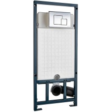 Комплект унитаза Damixa Jupiter DX77C1738SC с сиденьем Микролифт и инсталляцией WeltWasser WW Marberg 507 10000005949+10000005953 с клавишей смыва Хром глянцевый