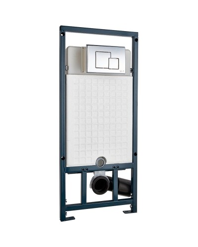 Комплект унитаза Damixa Jupiter DX77C1738SC с сиденьем Микролифт и инсталляцией WeltWasser WW Marberg 507 10000005949+10000005953 с клавишей смыва Хром глянцевый