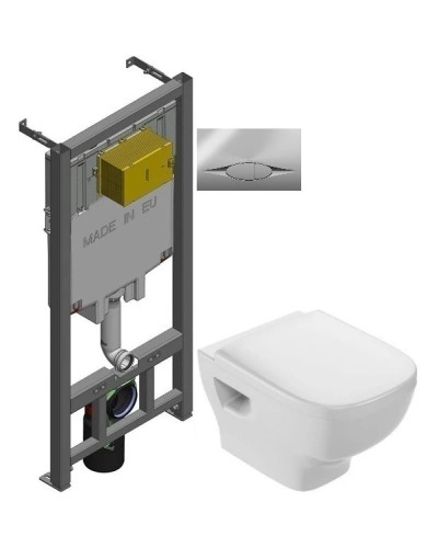 Комплект подвесной унитаз Jacob Delafon Struktura EDF102-00 + E4272-00 + система инсталляции Jacob Delafon E29025-NF + E29027-CP