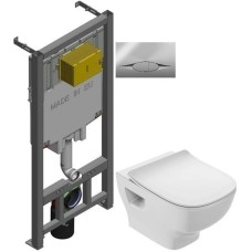 Комплект подвесной унитаз Jacob Delafon Struktura EDF102-00 + E70025-00 + система инсталляции Jacob Delafon E29025-NF + E29027-CP