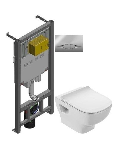 Комплект подвесной унитаз Jacob Delafon Struktura EDF102-00 + E70025-00 + система инсталляции Jacob Delafon E29025-NF + E29027-CP