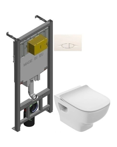 Комплект подвесной унитаз Jacob Delafon Struktura EDF102-00 + E70025-00 + система инсталляции Jacob Delafon E29025-NF + E29026-01R