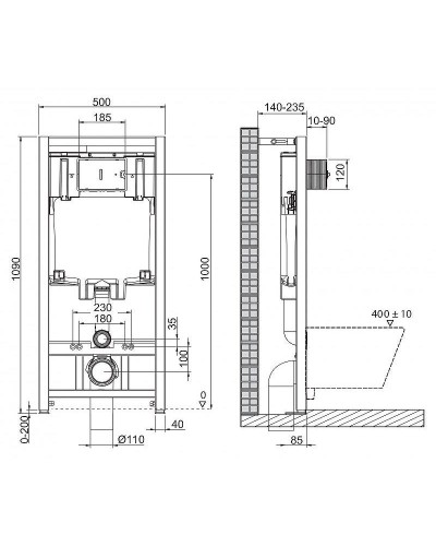 Комплект унитаза с инсталляцией BelBagno Sfera-R BB046CHR/BB2111SC/BB002-80/BB014-SR-BIANCO с сиденьем Микролифт и Белой клавишей смыва