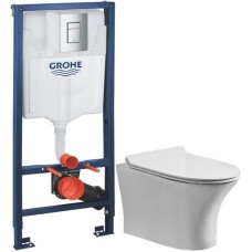Комплект подвесной унитаз Orange C01-100W + система инсталляции Grohe 38772001