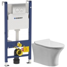 Комплект подвесной унитаз Orange C01-100W + система инсталляции Geberit 458.124.21.1
