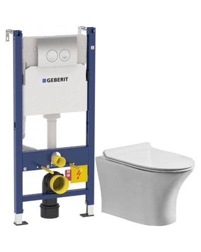 Комплект подвесной унитаз Orange C01-100W + система инсталляции Geberit 458.124.21.1