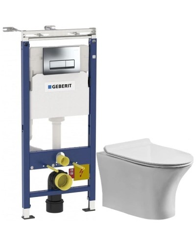 Комплект подвесной унитаз Orange C01-100W + система инсталляции Geberit 458.125.21.1