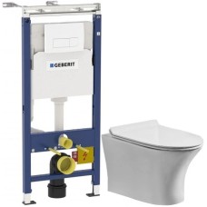 Комплект подвесной унитаз Orange C01-100W + система инсталляции Geberit 458.125.11.1