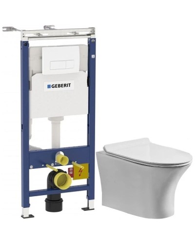 Комплект подвесной унитаз Orange C01-100W + система инсталляции Geberit 458.125.11.1