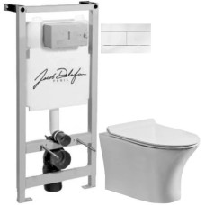 Комплект подвесной унитаз Orange C01-100W + система инсталляции Jacob Delafon E5504-NF + E4316-00