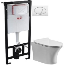 Комплект подвесной унитаз Orange C01-100W + система инсталляции AlcaPlast AM101/11203:1RUSSETM70