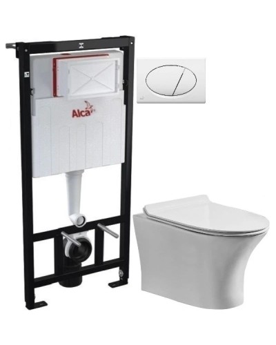 Комплект подвесной унитаз Orange C01-100W + система инсталляции AlcaPlast AM101/11203:1RUSSETM70