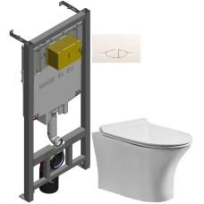 Комплект подвесной унитаз Orange C01-100W + система инсталляции Jacob Delafon E29025-NF + E29026-01R