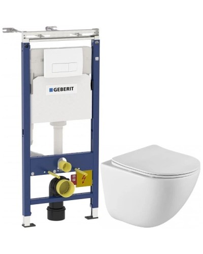 Комплект подвесной унитаз BelBagno Amanda BB051CHR + BB051SC + система инсталляции Geberit 458.125.11.1