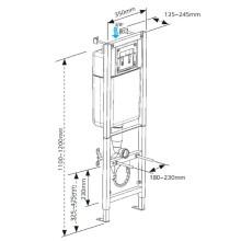 Комплект унитаза Vincea Globo VT1-14S с инсталляцией Cersanit Black 35 S-IN-BLACK-Cg-w с сиденьем Микролифт и клавишей смыва Хром