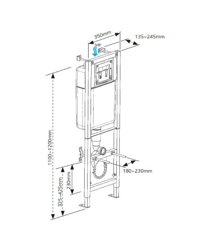 Комплект унитаза BelBagno Uno BB3105CHR/SC с инсталляцией Cersanit Black 35 S-IN-BLACK-Cg-w с сиденьем Микролифт и клавишей смыва Хром