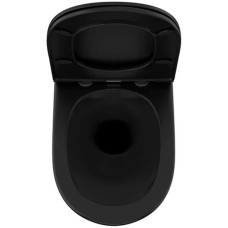 Комплект унитаза Owl 1975 Vind Cirkel-H OWLT190305 с инсталляцией Cersanit Black 35 S-IN-BLACK-Cg-w с сиденьем Микролифт и клавишей смыва Хром