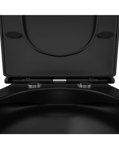 Комплект унитаза Owl 1975 Vind Cirkel-H OWLT190305 с инсталляцией Cersanit Black 35 S-IN-BLACK-Cg-w с сиденьем Микролифт и клавишей смыва Хром