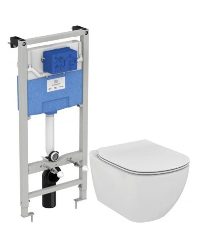 Комплект подвесной унитаз T0079V1 + T3527V1 + система инсталляции R020467 Ideal Standard Prosys Tesi AquaBlade T0079V15SW